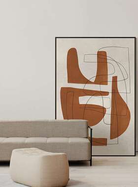 交织 现代简约客厅装饰画沙发背景抽象风格色块壁画酒店工装挂画