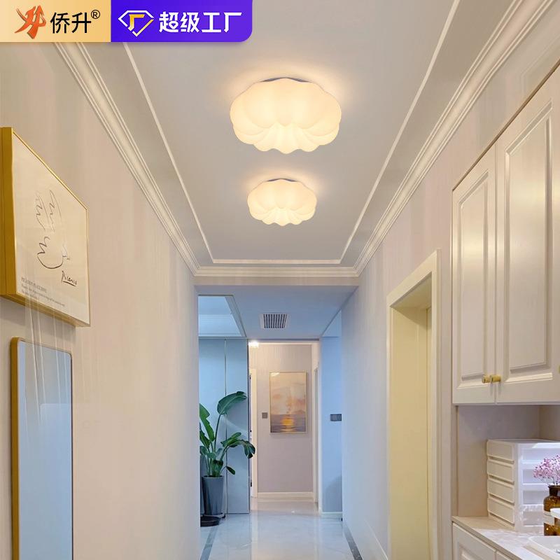 云朵吸顶灯led北欧创意南瓜灯过道走廊阳台灯网红白色儿童房吊灯