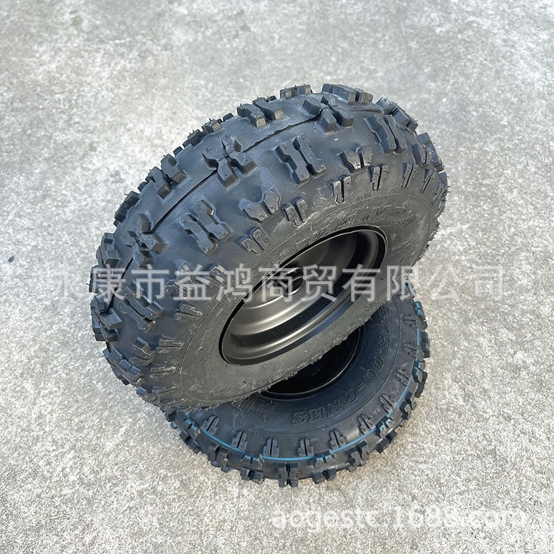 改装电动四轮单座卡丁车配件13X5.00-6寸蝴蝶越野轮胎真空铁轮毂
