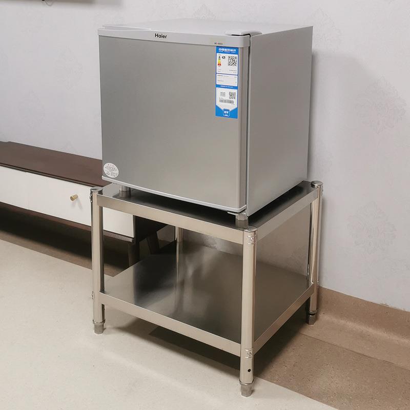 不锈钢迷你冰箱置物架双层垫高架家用小型冰柜支架加湿器饮水机架