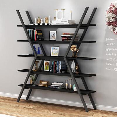 艺隔板置物架书架简落收纳铁组合约创意架子家用LFL客厅办公室多
