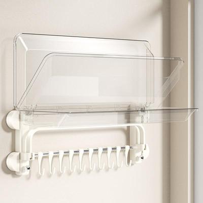 间吸盘室折叠浴巾架卫浴D816Q-YM生毛巾架免打孔置物架毛挂巾挂杆