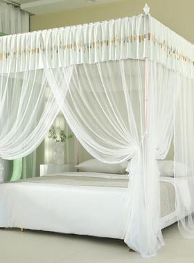 一纱体防尘顶落地宫廷蚊m帐三开门加高密帐家用1.5m加1.8161床蚊