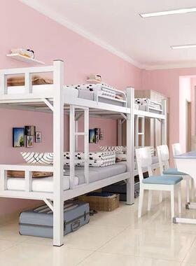 钢上下床制学生宿舍上下铺双层公寓床工艺地高低床员工乾通铁床铁