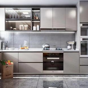 铝合金橱柜厨柜橱柜端门厨房组合柜整体柜高轻台奢餐边柜家大理石