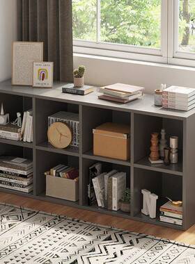 书架地置KOD物架书格子柜一体靠柜墙儿童家自由组合简易落用客厅