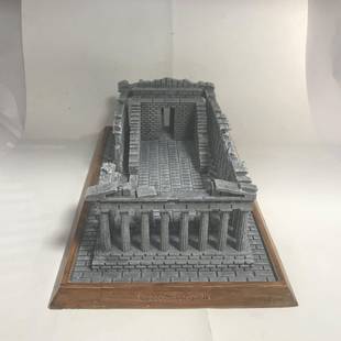 家居摆件树脂希工艺创意名摆件世界建ZB0006筑腊雅典卫城工艺品品