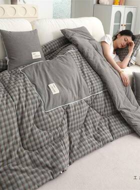 A类棉抱枕被子两用懒人车载午睡休闲肩汽车抱枕质F997MH5H披三合