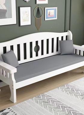 小型客厅简约新中240312式人位木质沙发靠三背发长椅出新品户实木