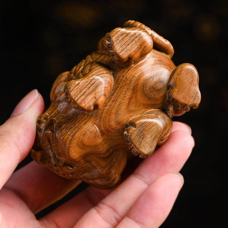 绿檀文木生肖虎艺蕴铭木小老虎雕爱玩手把件可老虎木工艺品创意桌