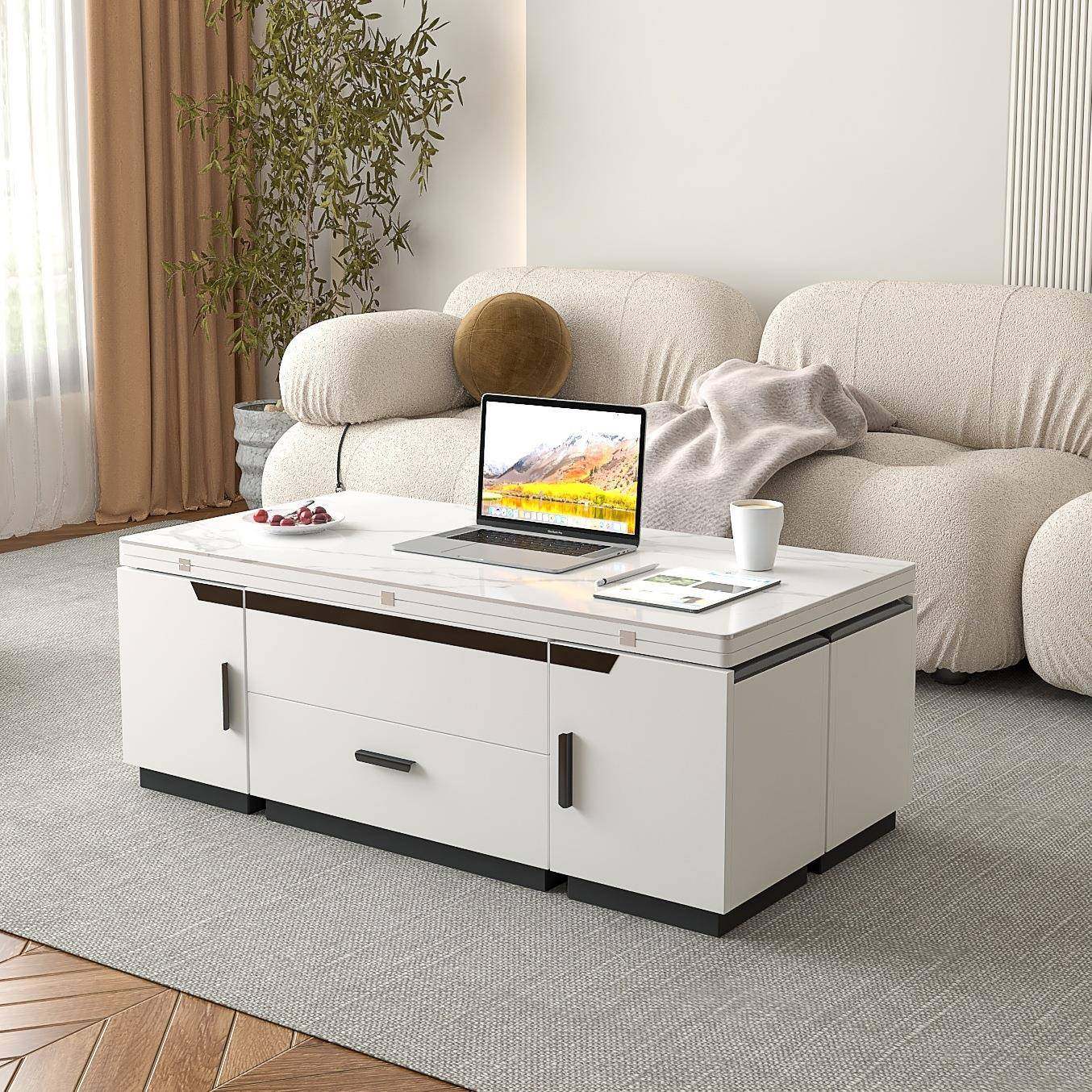 升小降茶几桌两用茶几新款餐客型厅家用简约创意折CXB-12AQ叠户多