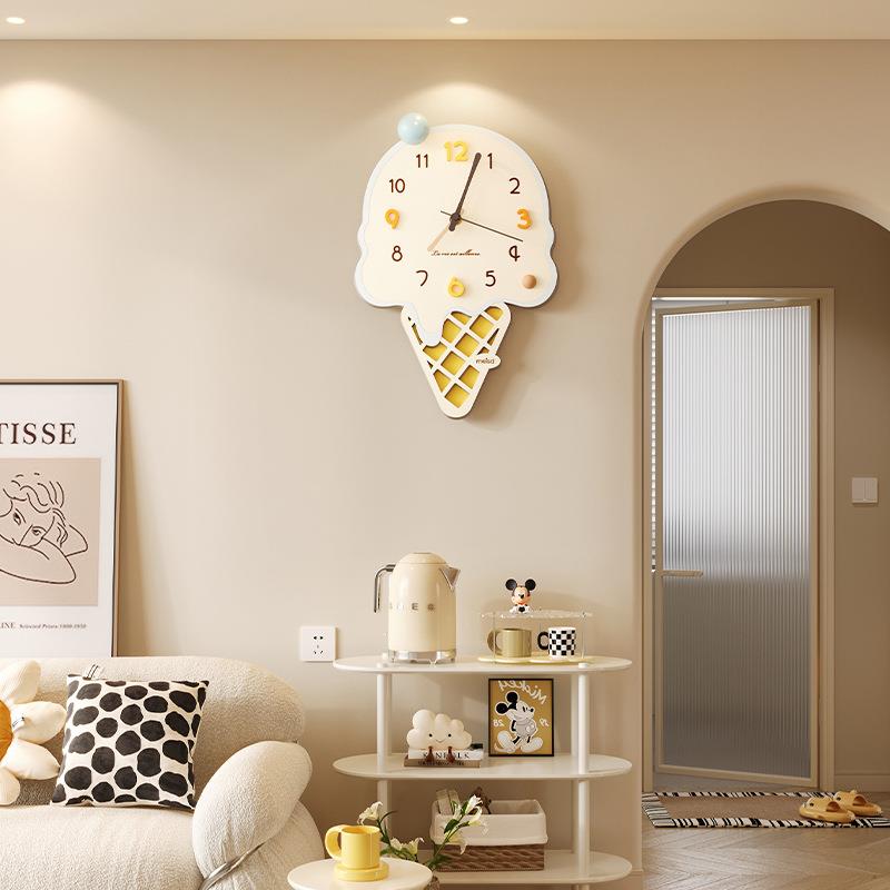 淇淋个性钟表钟冰客厅2墙0JL080025新款家用静音现代简约创挂意表