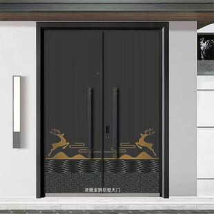 高端别墅大门双开门家用门乡铜村院门庭进农村入户户门智能铸417