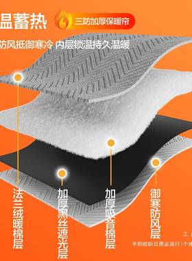 冬季保暖加厚F98S7H9T挡风防寒门加遮棉隔音光新款过帘道走防风挂