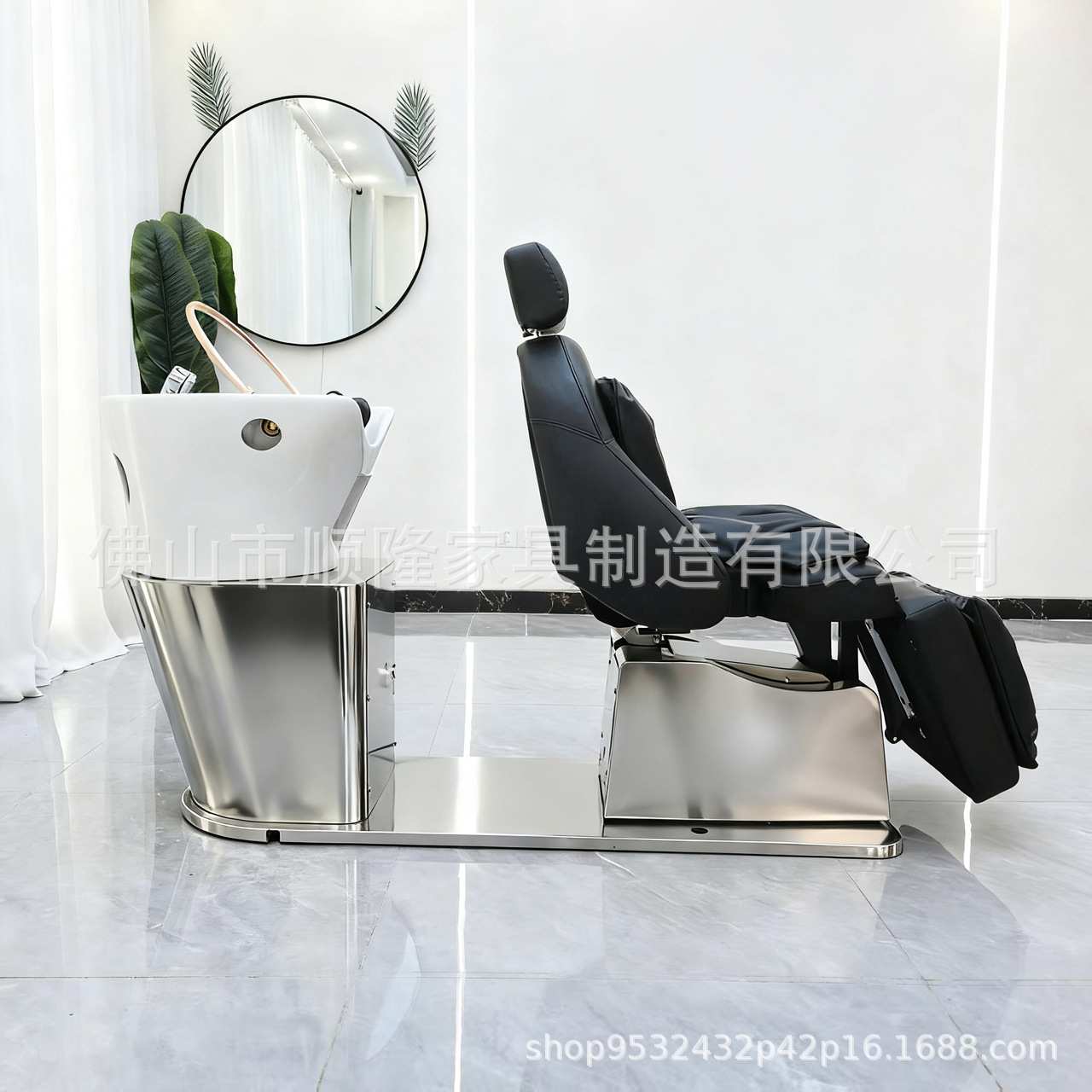 电动陶瓷洗头床升降半躺坐躺可调节多功能头疗床理发店发廊洗头椅