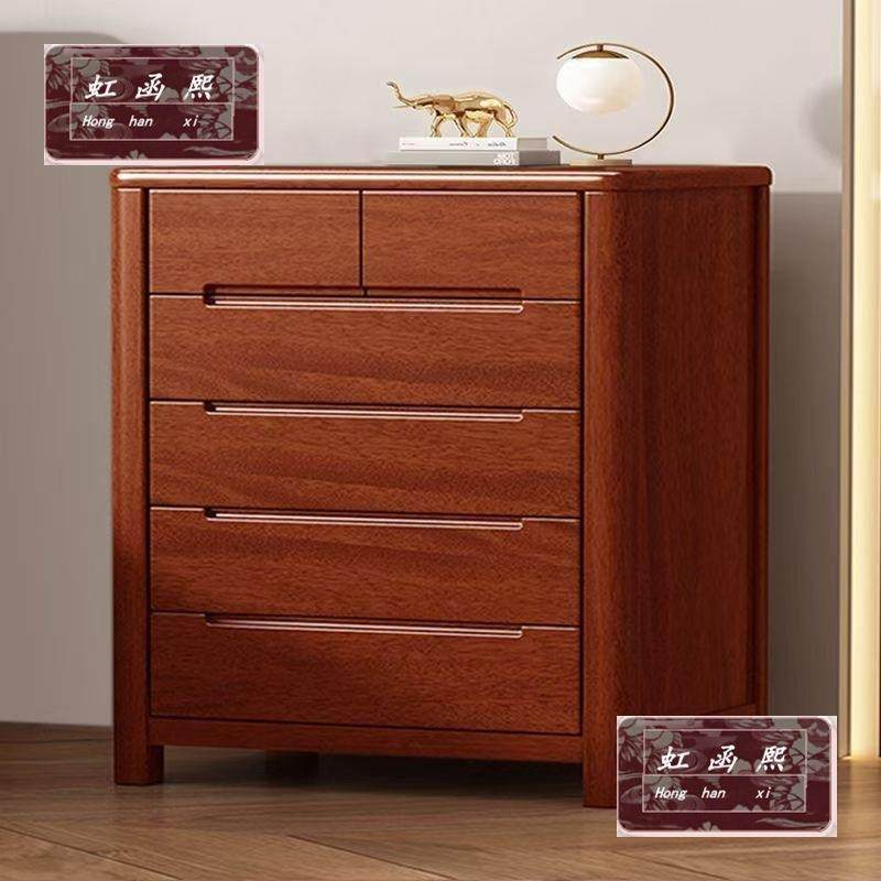 卧室中式简约储物全实木五斗柜实木胡桃木六斗橱客厅餐边收纳抽屉,电子元器件市场,其它元器件,淘宝优惠券,粉丝福利购,淘宝优惠卷