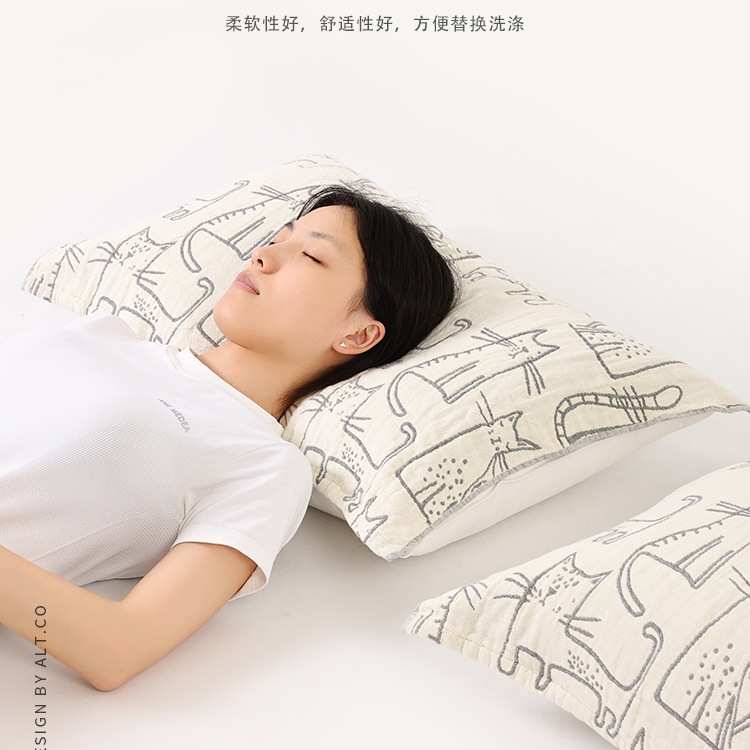 纯棉枕巾纱布一对装夏季枕头垫巾盖巾2025新款防头油吸汗透气成人