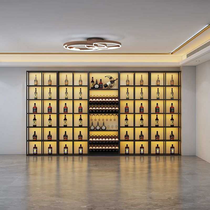 铁艺酒架落地酒柜红酒酒架展示柜红酒陈列架展示架铁艺酒柜展示柜