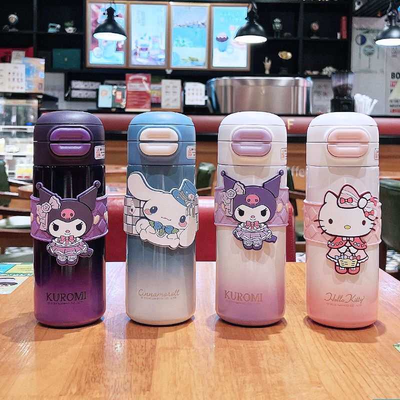 三丽鸥库洛米儿童保温杯女高颜值带吸管双饮便携小学生上学用杯子