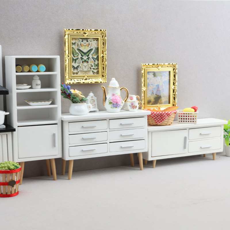 1:12迷你娃娃屋家具配件DOLLHOUSE摆件微缩12分现代风厨房模型