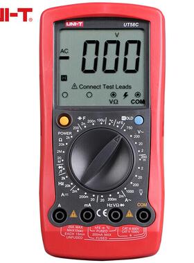 优利德UNI-TUT58C大屏数字万用表通用型数显手持多用表电表