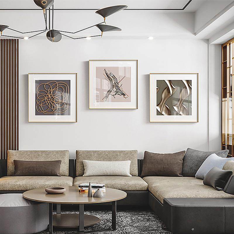 质感现代轻奢风格客厅装饰画黄色白色金箔墙画玄关餐厅卧室挂画,电子元器件市场,其它元器件,淘宝优惠券,粉丝福利购,淘宝优惠卷