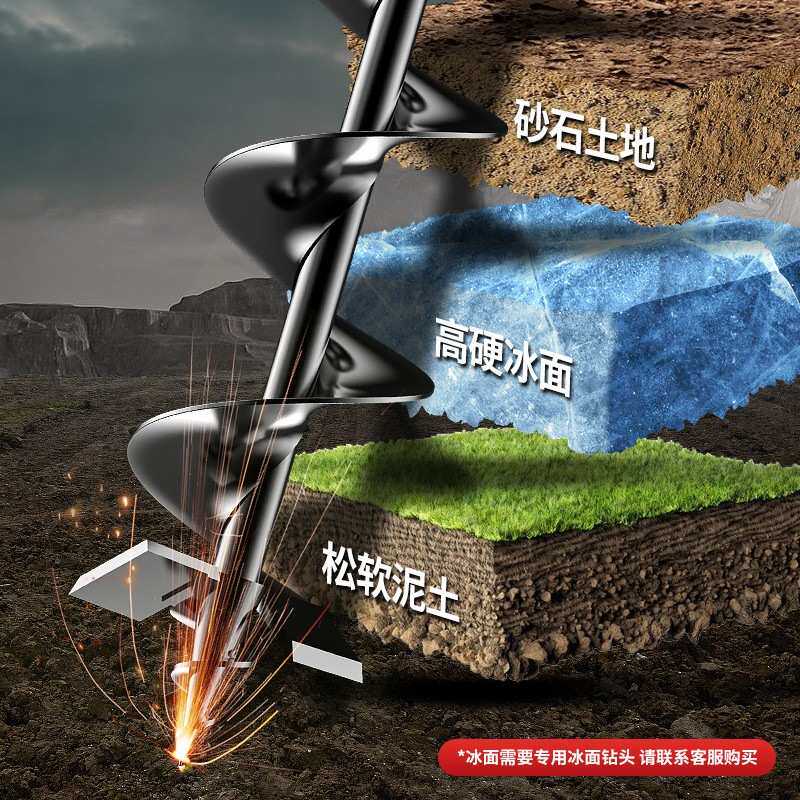 地钻挖坑机小型汽油农用钻土打洞机钻孔水泥柱打桩栽树施肥种植机