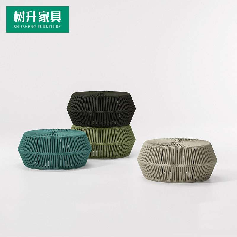 户外休闲聊天娱乐编织庭院花园坐垫坐墩花圃种织植物花盆户外用品