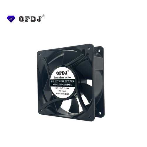 DC12038铝框直流风扇大风量风扇12v24v48v静音风散