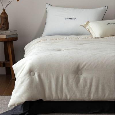 A类80S雨露提花汉麻棉麻混纺恒温四季被芯春秋冬被子山宁泰填充