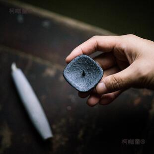 手工铸铁烛台黑铁烛台高泽蜡烛台日式茶道茶艺配件和风室内麦太保