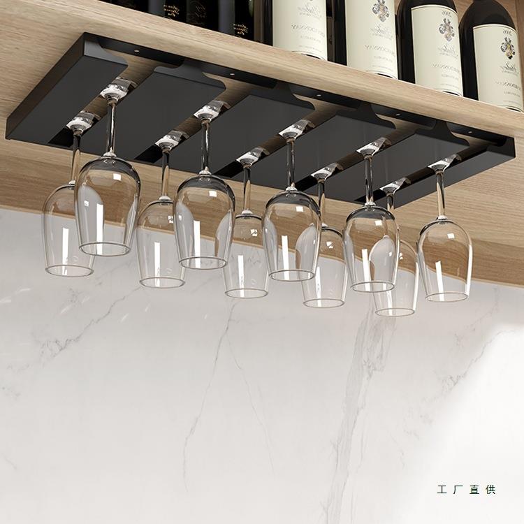 轻奢高脚杯架红酒杯架倒挂家用悬挂酒杯架子简约现代摆件收纳挂架