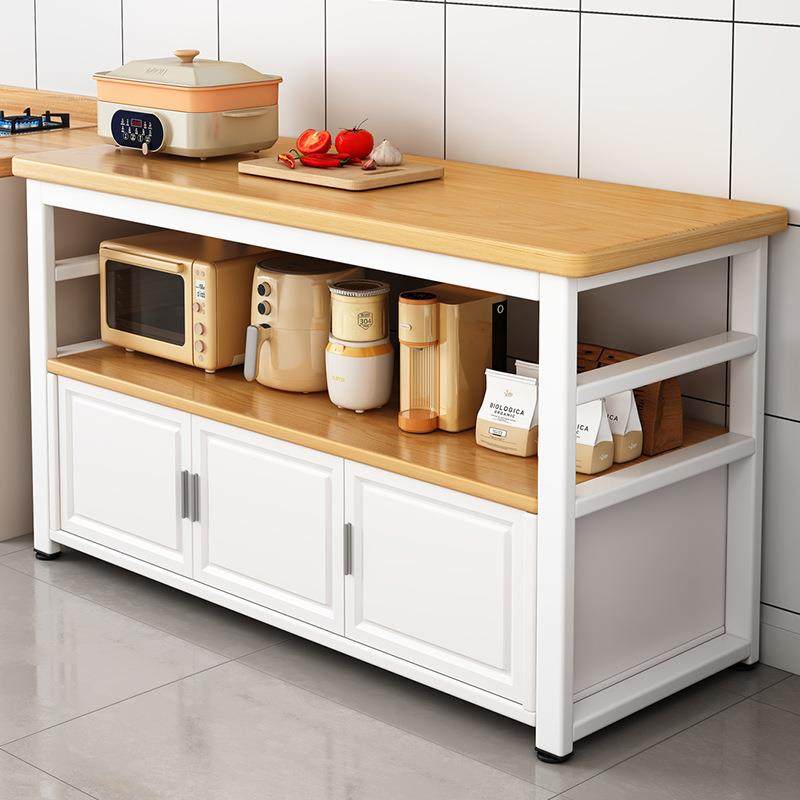 厨房置物架多功能切菜桌子工作台橱柜落地多层微波炉收纳家用边柜,电子元器件市场,其它元器件,淘宝优惠券,粉丝福利购,淘宝优惠卷