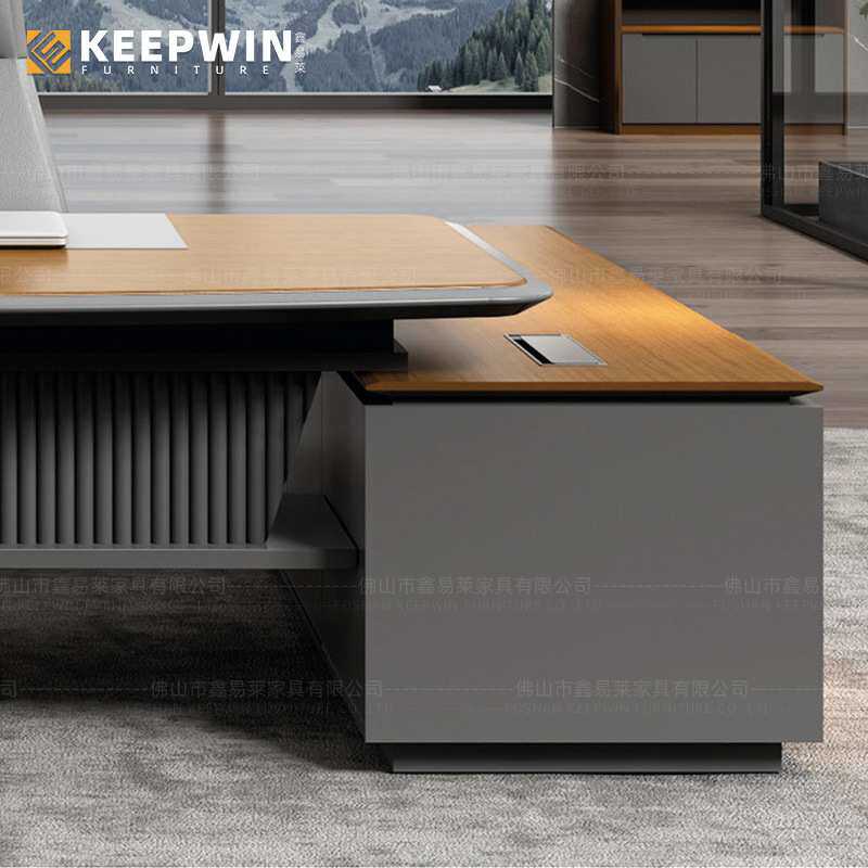 佛山厂家高档老板办公桌艺术总裁桌经理主管桌大班台老板桌椅组合