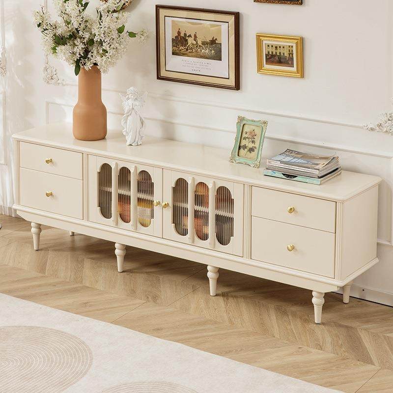 全实木电视柜法式奶油风小户型家用客厅卧室茶几电视柜组合落地柜,电子元器件市场,其它元器件,淘宝优惠券,粉丝福利购,淘宝优惠卷