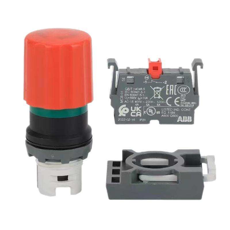 ABB转换按钮M3SS2-10R三档选择急停不带灯常开常闭部件开关