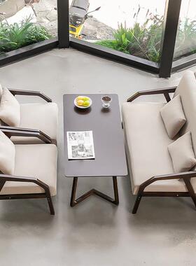 源头工厂价TXP2简约咖啡桌椅组合奶茶店休闲餐椅布艺沙发厂家直销