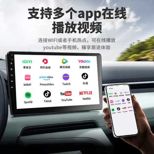 百变套框汽车大屏中控车载mp5播放器无线carplay 9/10寸linux车机