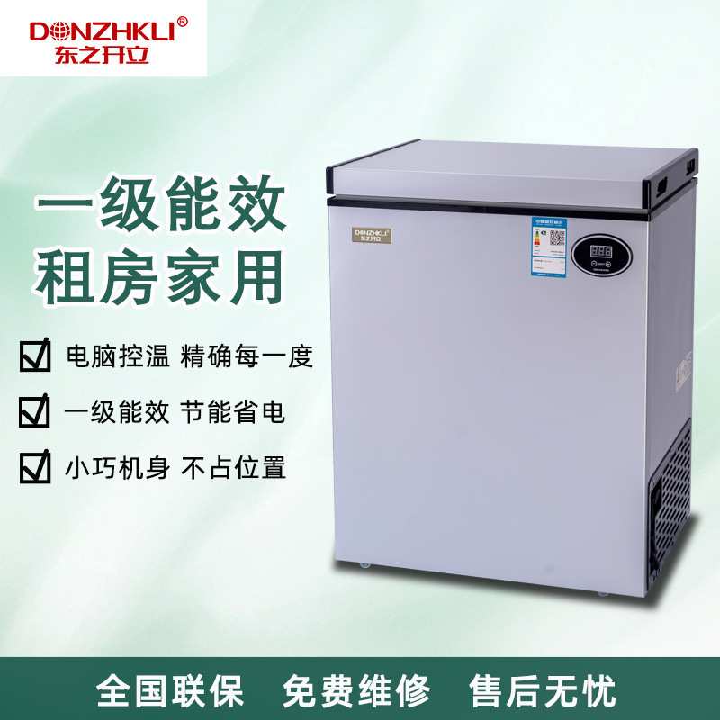 东之开立小冰柜家用冷冻小型节能租房宿舍卧式冷藏冷冻车载冰箱