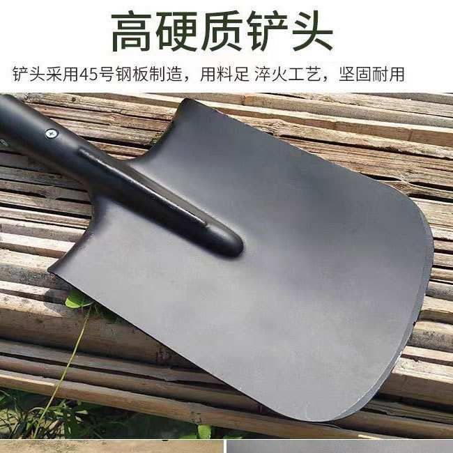 6411工厂工兵铲大号炮锹加厚钢锹大号平头工兵铲子大锹挖土车载锹