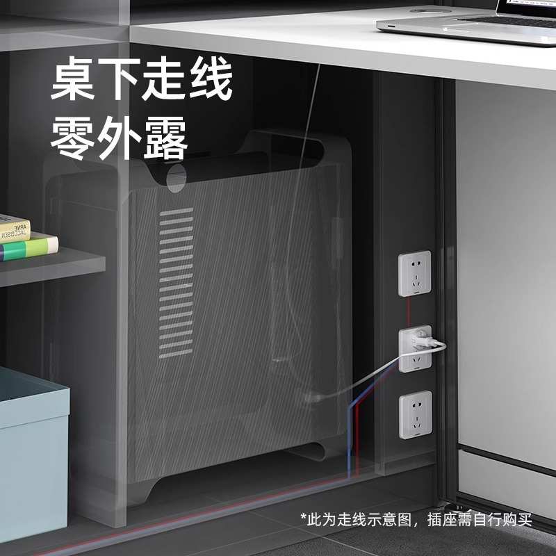 时尚简约职员办公桌财务桌子屏风工作位卡座带桌下收纳柜厂家直销