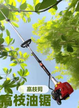 四冲程园林高枝油锯绿化园艺高枝修剪加长杆汽油高枝绿篱机修剪机