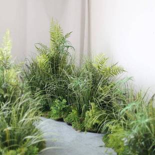 野花仿真青苔草丛造景室内植物软装花艺橱窗庭院水池野草景假绿植