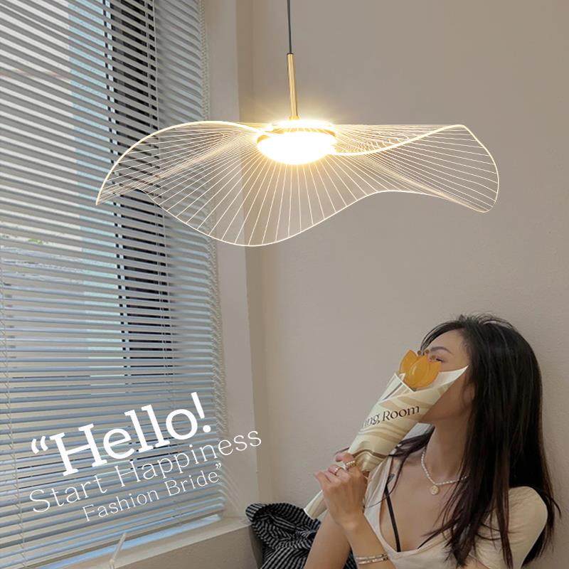 设计师简约现代民宿餐饮店餐厅店铺商用创意个性艺术荷叶草帽吊灯,纺织面料/辅料/配套,纺织机械配件,淘宝优惠券,粉丝福利购,淘宝优惠卷