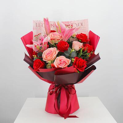 花束成品大束手捧花永生颁奖献花交车假花拍照教师节绢花