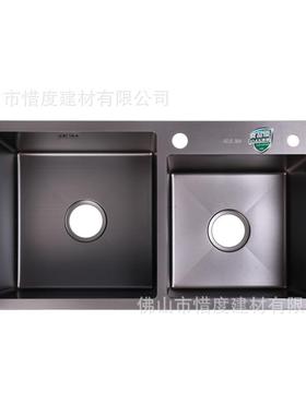 304不锈钢手工水槽纳米黑金刚水槽哑光黑色72*41S7241N