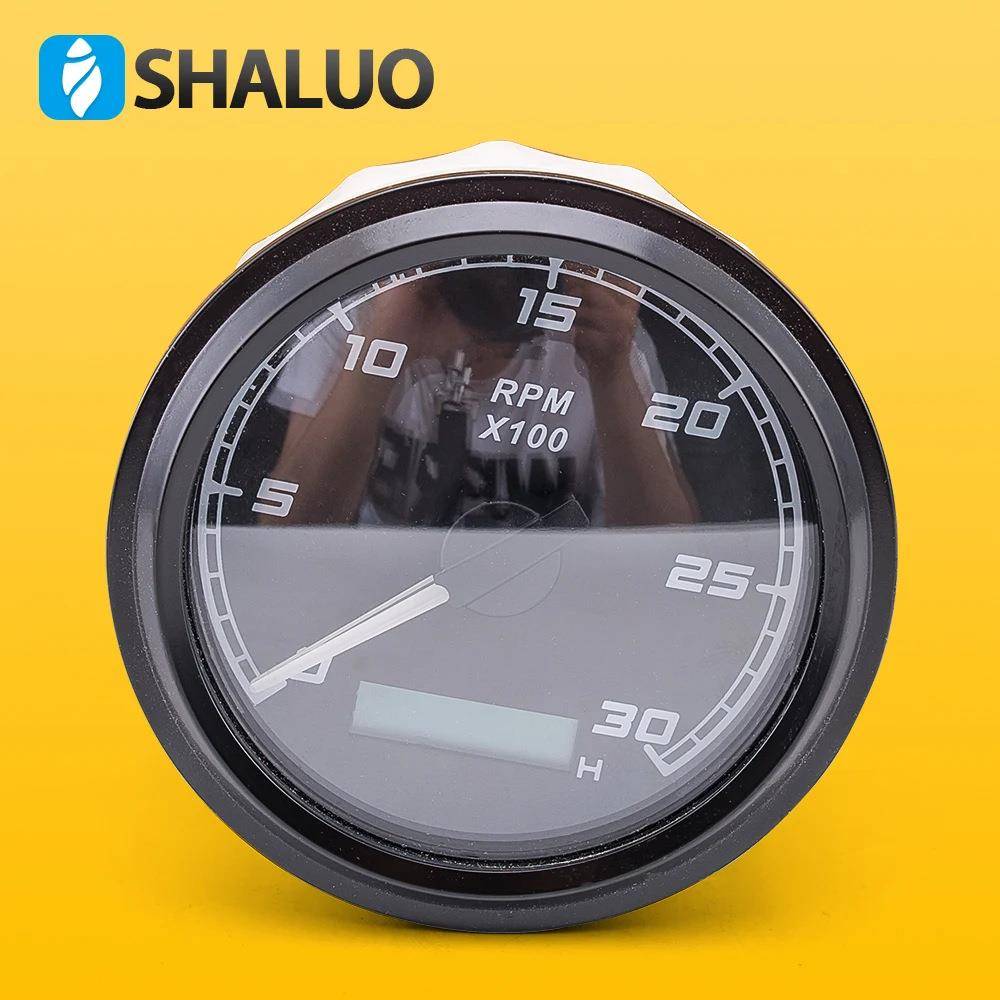 85MMDC12V24V3000发电机转速表小时速度计LCD显示机械表