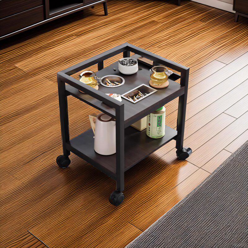 麻将桌茶几茶水架烟灰缸棋牌室专用小边几双层打牌可移动茶水桌子