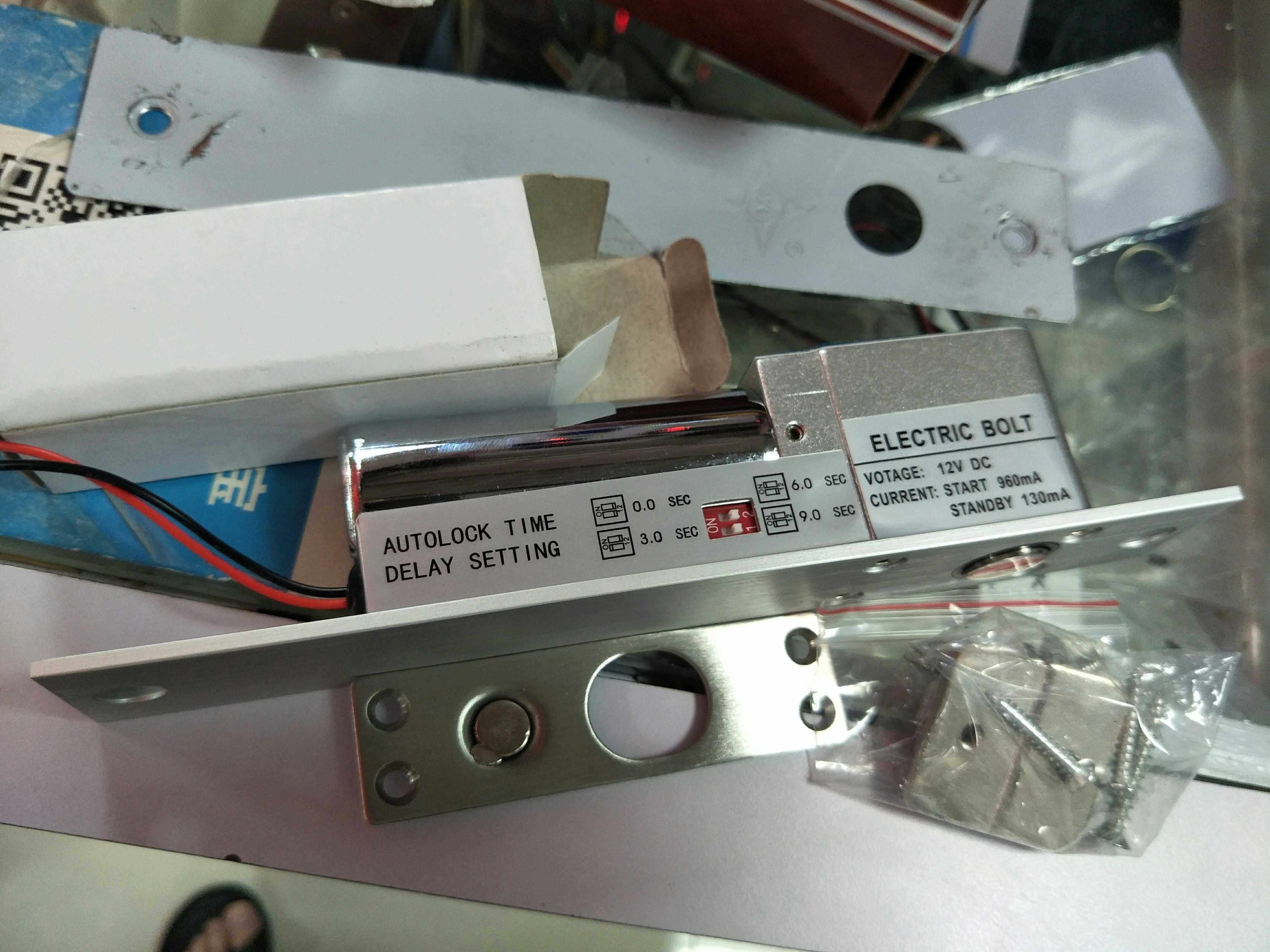 二线低温带延时电插锁 安星AXL071玻璃门上有框锁  门禁电控锁