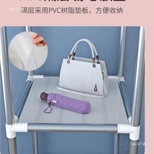 简衣家用卧室钢柜加无品牌/粗厚收易纳布衣柜出租房屋组架装布艺